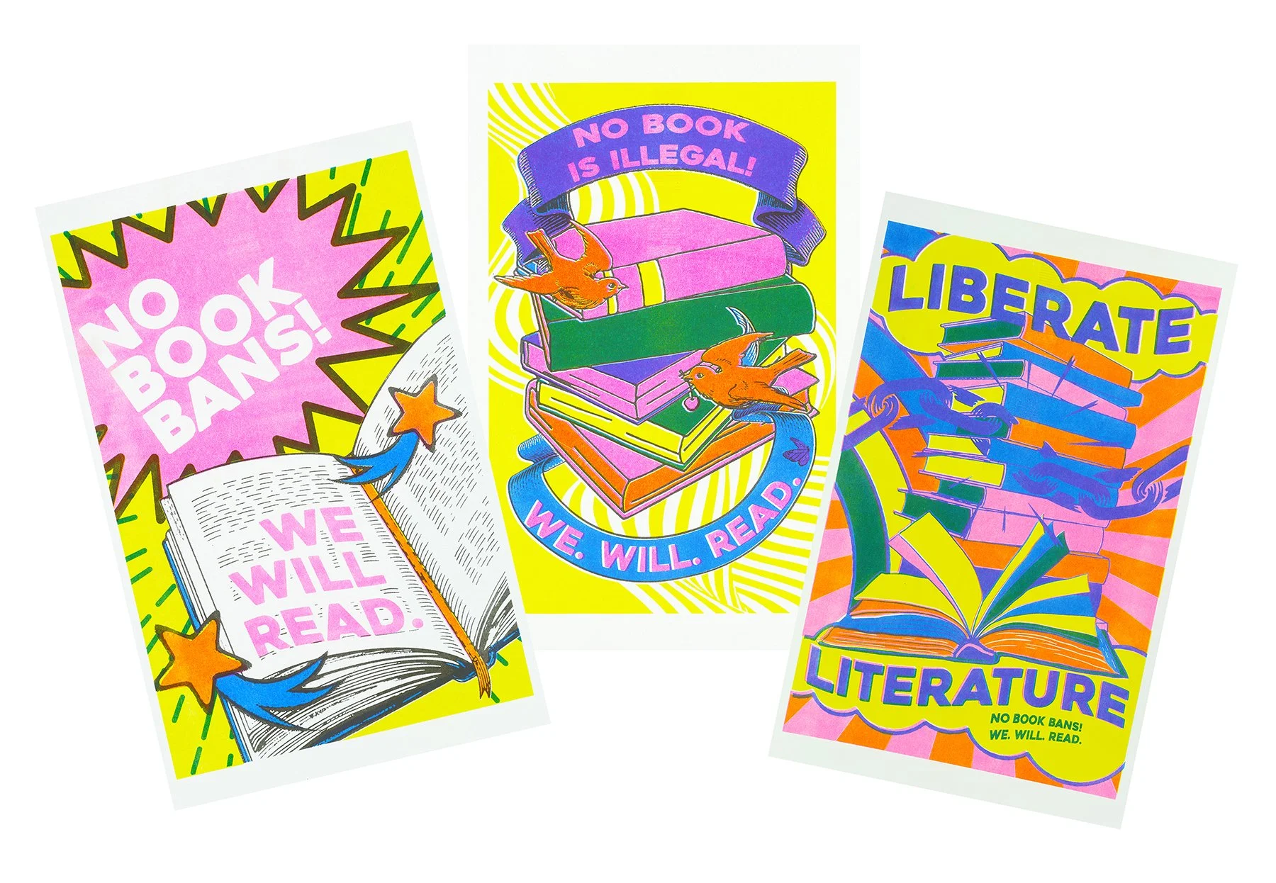Book Ban Response Posters — APE BLEAKNEY